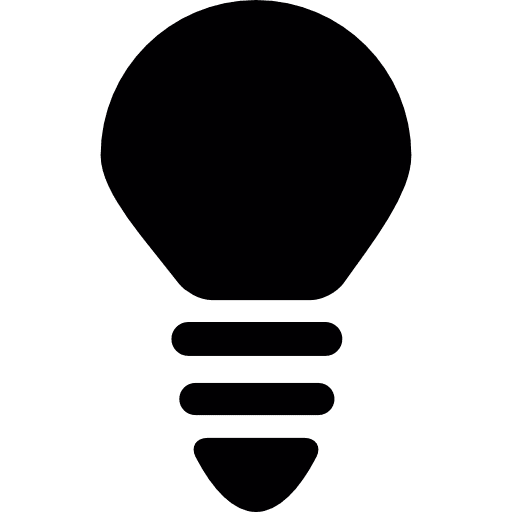 Screw light bulb technology illumination home icon