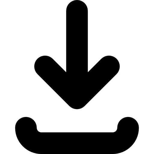 Download arrow input symbol icon