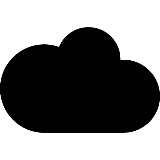 Cloud computing file storage cloud storage shapes icon