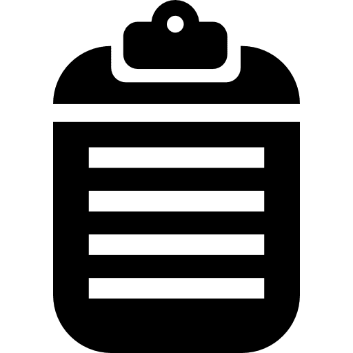 Clipboard with textdocument pages interface clipboards icon