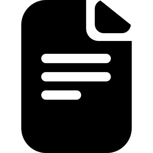 Page of text interface archive text lines icon