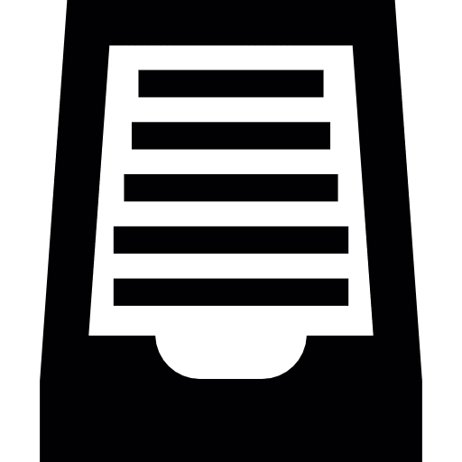 Paper tray paper storage archive papers icon