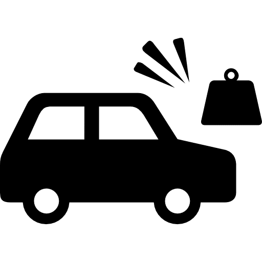 Excessive weight for the vehicle car weight vehicle icon