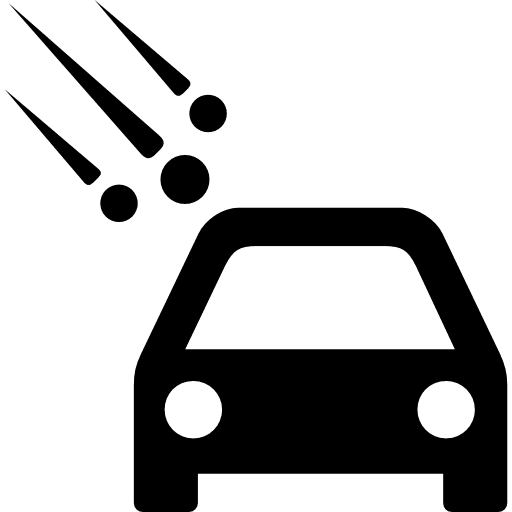 Hail on the car hailstorm hailstone hail icon