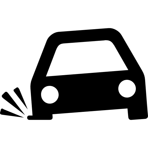 Puncture in a wheel car wheel transport icon