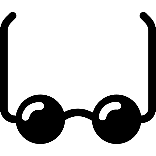 Rounded sunglasses reading glasses blind glasses icon