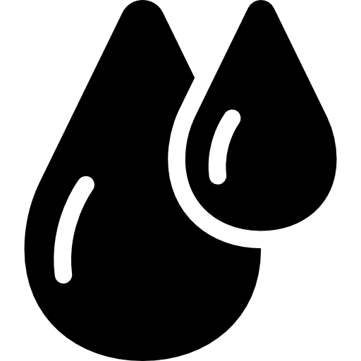 Two blood drops hospital health clinic drop leaf table icon