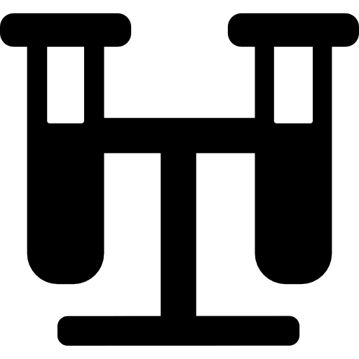 Two test tubes lab chemistry chemical icon