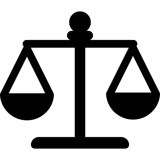 Weight scale law balance libra icon