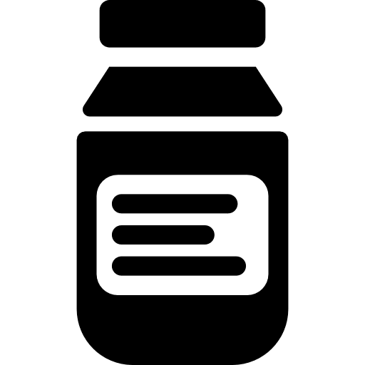 Medicine bottle medical health care pill icon