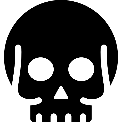 Dead skull bones poison skulls icon