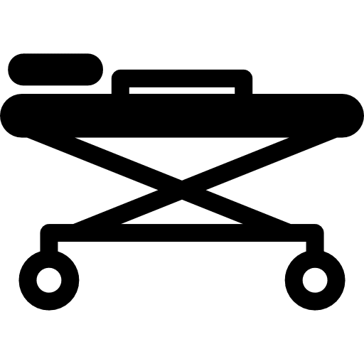 Reanimator stretcher emergency kit urgency health clinic icon