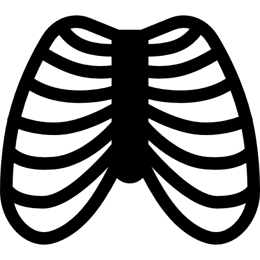 Rib cage medicine bone health clinic icon