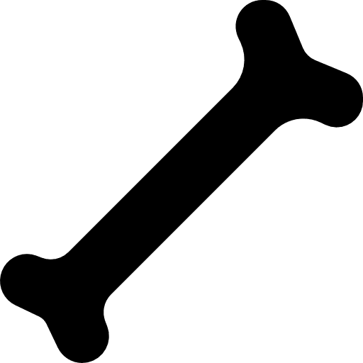 Single thing bone medicine health clinic skeleton icon