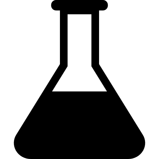 Half full flask chemistry test tubes test tube icon