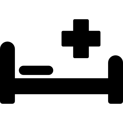 Hospital bed medical healthcare health clinic icon