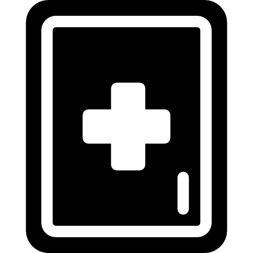 Medicine chest hospital first aid kit medicines icon