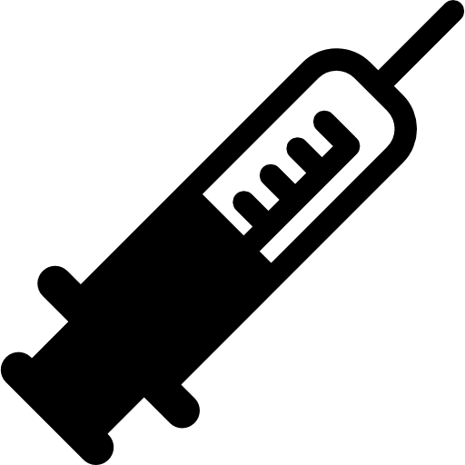 Syringe medical hospital injecting icon