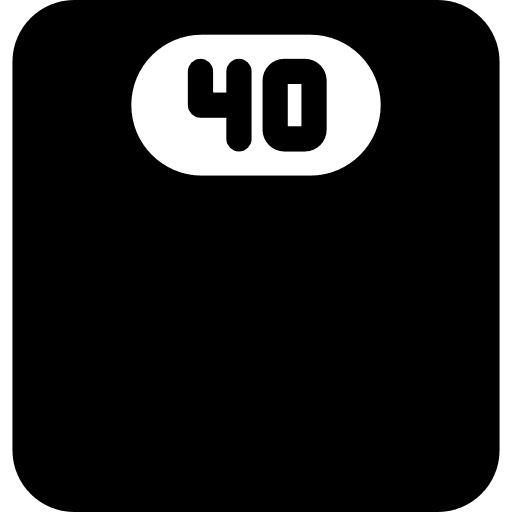 Weight scale measuring health measure icon