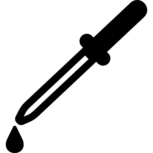 Pipette with drop sciences drops lab icon