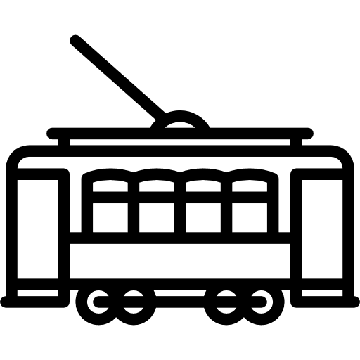 City tram railway train transport icon