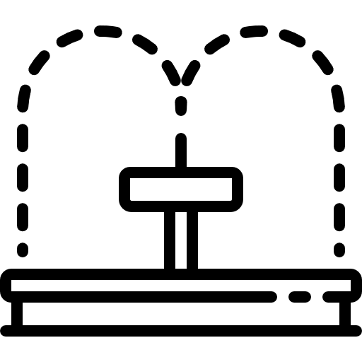 Fountain with water refreshing water drop drops icon