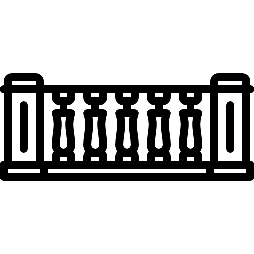 Stone railing mansion street stones icon