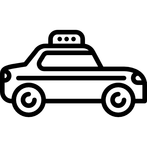 Taxi facing right car transport vehicle icon