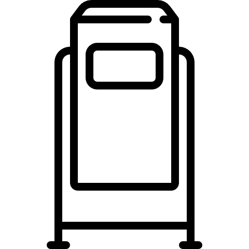 Urn garbage can trash bin recycle bin icon