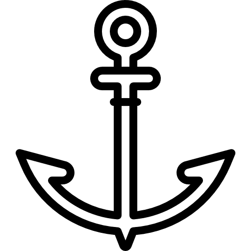 Big anchor boat sailor ship icon