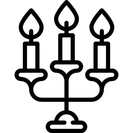 Candlestick lighting fire antique candlestick icon