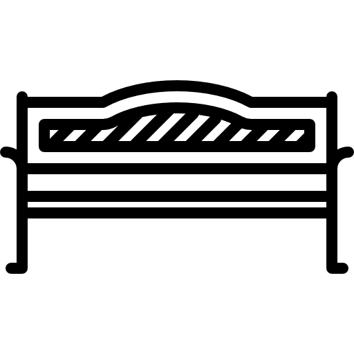 Park bench garden seat yard icon