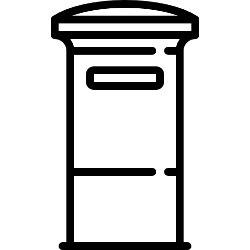 Street mailbox  post office postal mailing icon