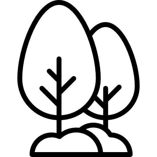 Two trees forest garden yard icon