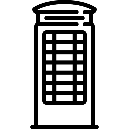 British call box communication phone phone book icon