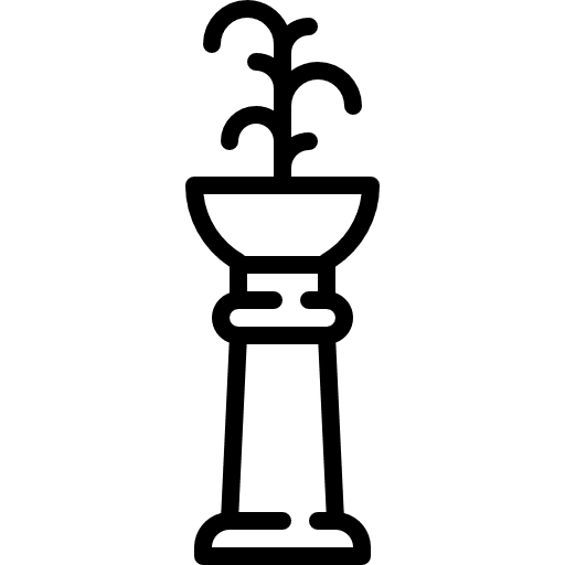 High flowerpot pots flower yard icon