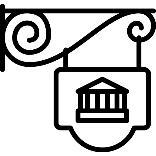 Museum singboard monument monuments hanger icon