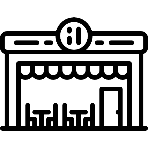 Restaurant building business table cooking icon