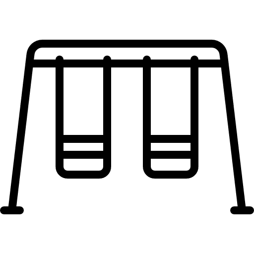 Two swings kids park childhood icon