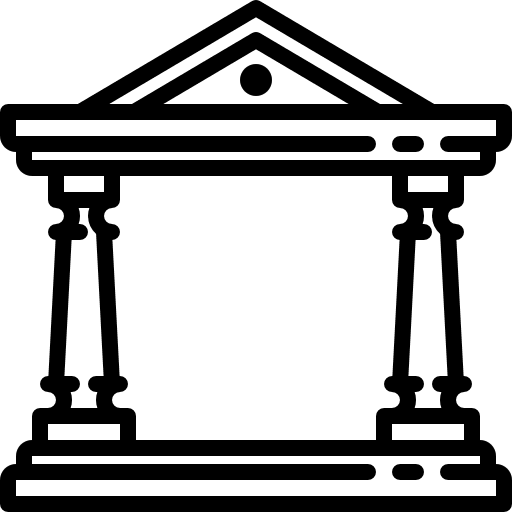 Antique pavilion greek temple monument icon