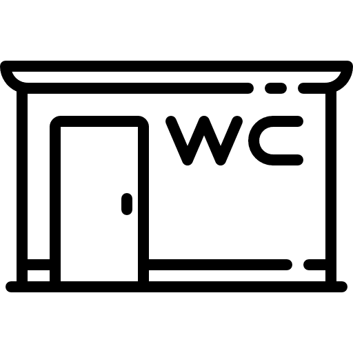 Public toilet bathroom building buildings icon