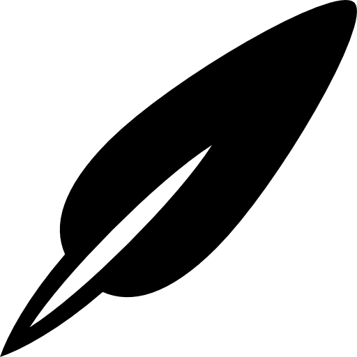 Feather animals writing ornament icon