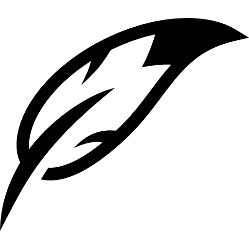 Feather bird writing animals icon