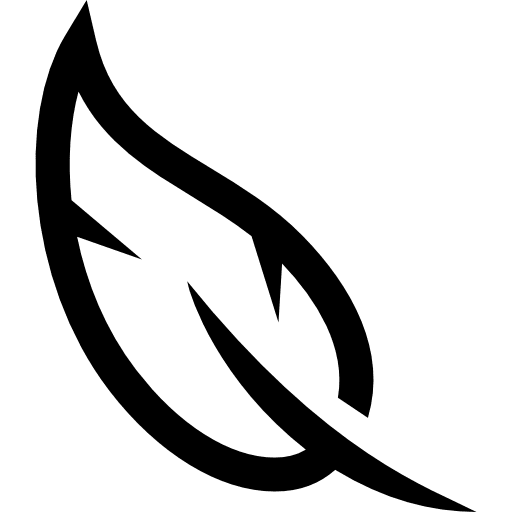 Feather feather bird ornament icon