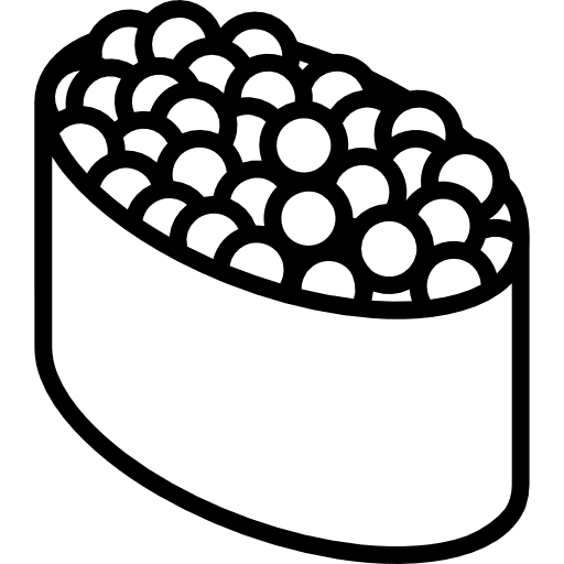 Ikura gunkan maki food japan oriental icon