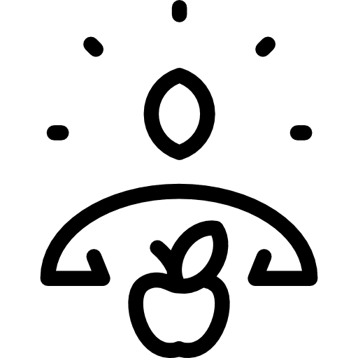 Nutrionist stick man health care fruit icon