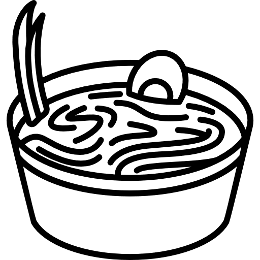 Ramen soup oriental japanese food icon