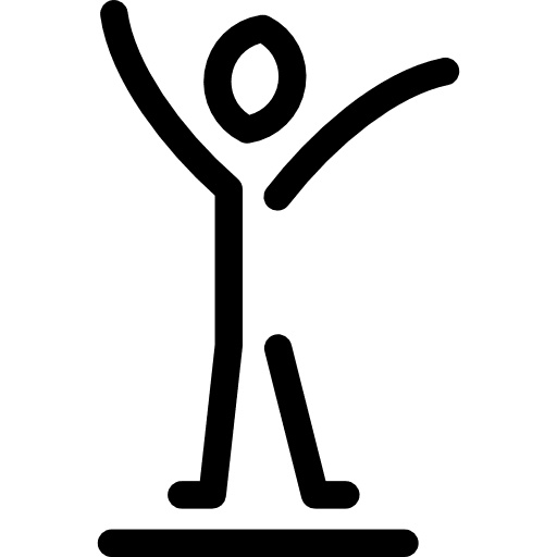 Stick man gymnast aerobic sport icon