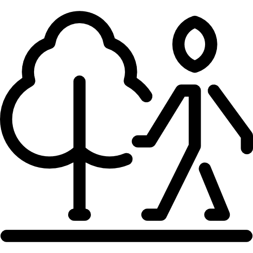 Walking pedestrian person walking park icon