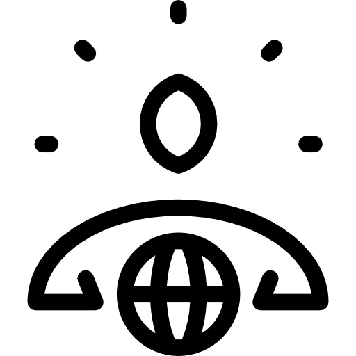 Environmental yoga world grid worldwide icon